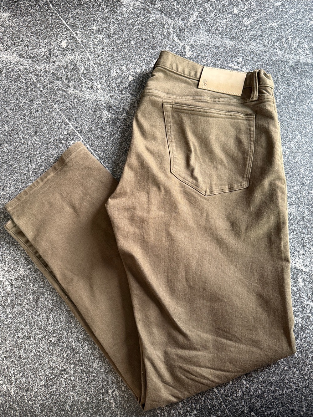 Todd Snyder Men’s Slim 5 Pocket Chino in Olive 35x32